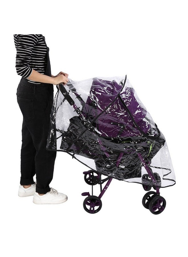 Clear Baby Stroller Rain Cover Pvc Universal Waterproof Ventilation Windproof Dust Weather Umbrella Pram Cover Accessory