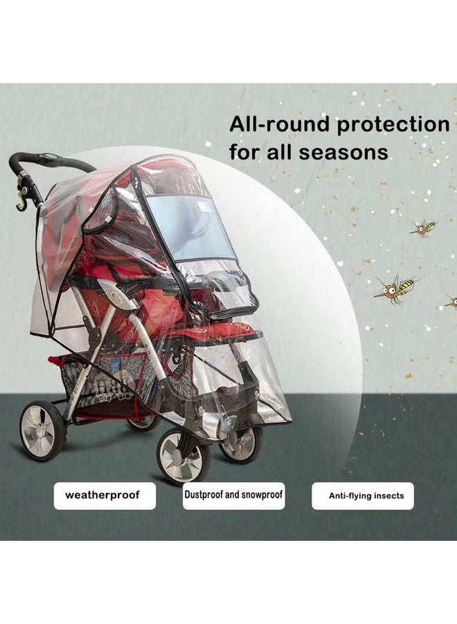 Stroller Rain Cover Universal Stroller Cart Umbrella Rain Cove Accessory For Babies Winter Windproof Waterproof Dustproof And Snowproof