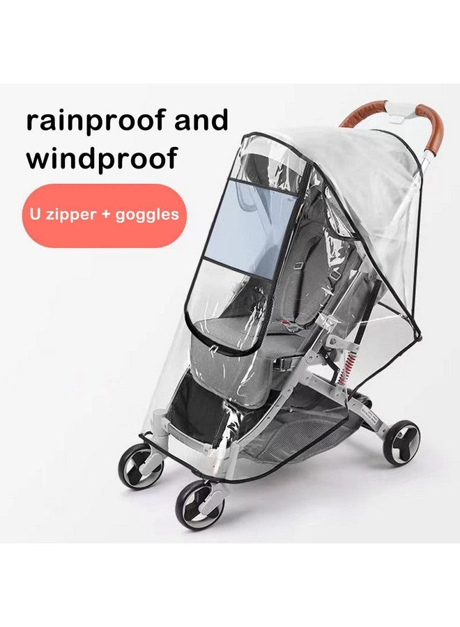 Stroller Rain Cover Universal Stroller Cart Umbrella Rain Cove Accessory For Babies Winter Windproof Waterproof Dustproof And Snowproof