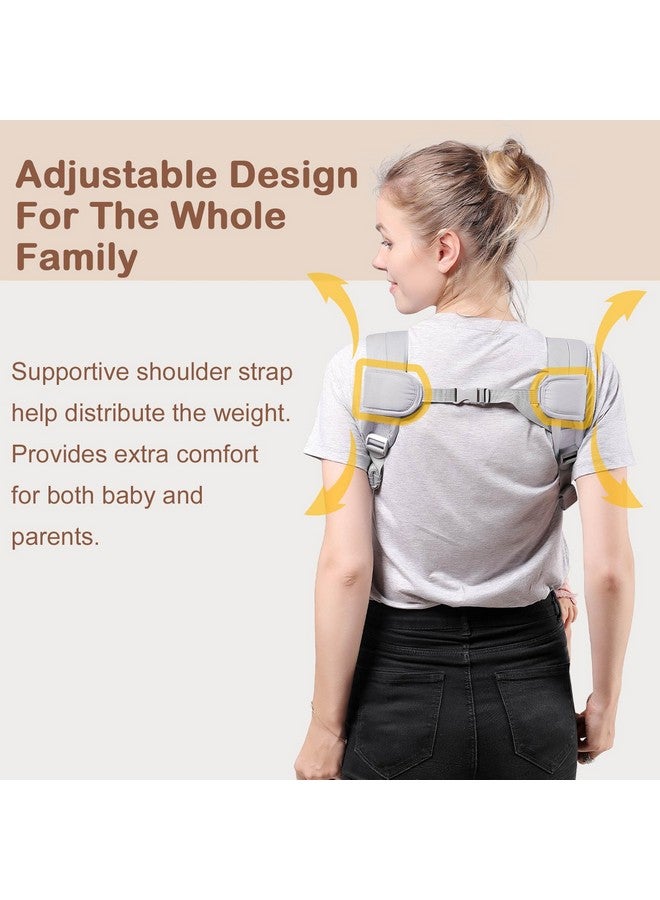 Baby Carrier Newborn To Toddler Cozy Baby Wrap Carrier(730Lbs) Easily Adjustable Toddler Carrier Lightweight Baby Holder Carrier Baby Sling Carrier All Positions Baby Chest Carrier Grey