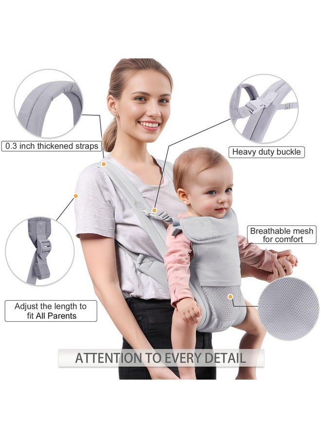 Baby Carrier Newborn To Toddler Cozy Baby Wrap Carrier(730Lbs) Easily Adjustable Toddler Carrier Lightweight Baby Holder Carrier Baby Sling Carrier All Positions Baby Chest Carrier Grey