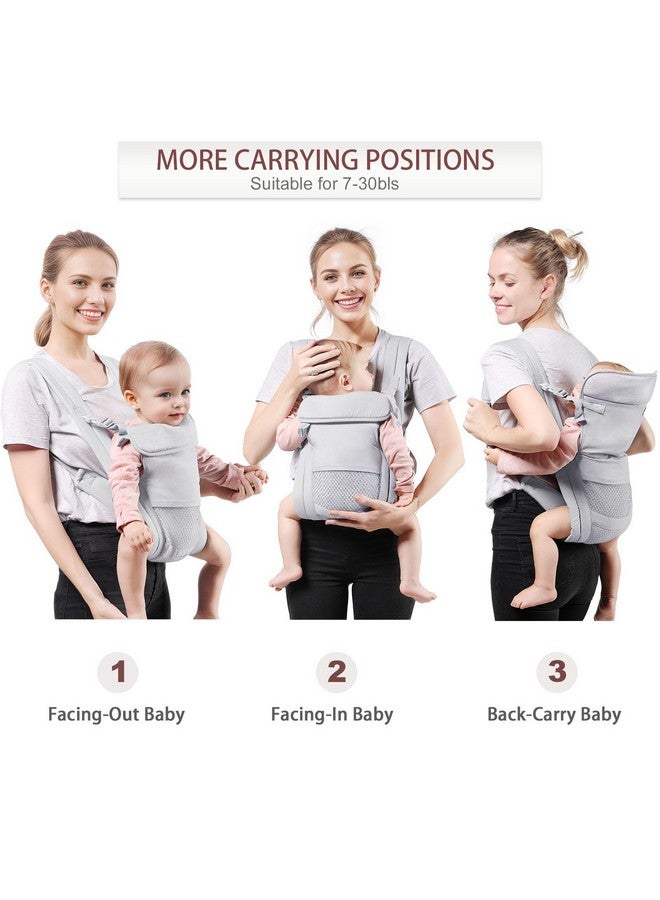 Baby Carrier Newborn To Toddler Cozy Baby Wrap Carrier(730Lbs) Easily Adjustable Toddler Carrier Lightweight Baby Holder Carrier Baby Sling Carrier All Positions Baby Chest Carrier Grey