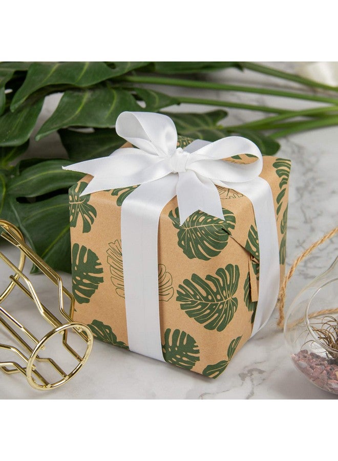 Kraft Wrapping Paper Roll Monstera Design Great For Summer Holiday And Special Occasion Wrap 24 Inches X 100 Feet