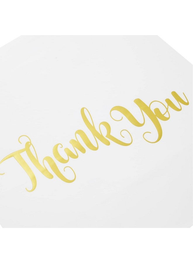 15 Pack White Thank You Paper Gift Bags With Handles Tissue Paper For Wedding Baby Shower Birthday Party Favors (8 X 4 X 8.8 In)