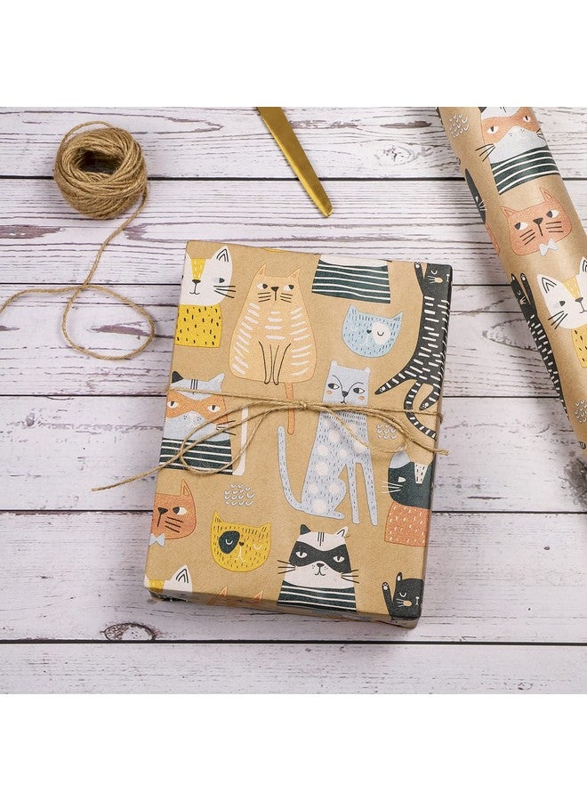 Wrapping Paper Rolls With Gift Tags And Jute String Mini Roll 17 Inches X 10 Feet Per Roll Total Of 3 Rolls Animal