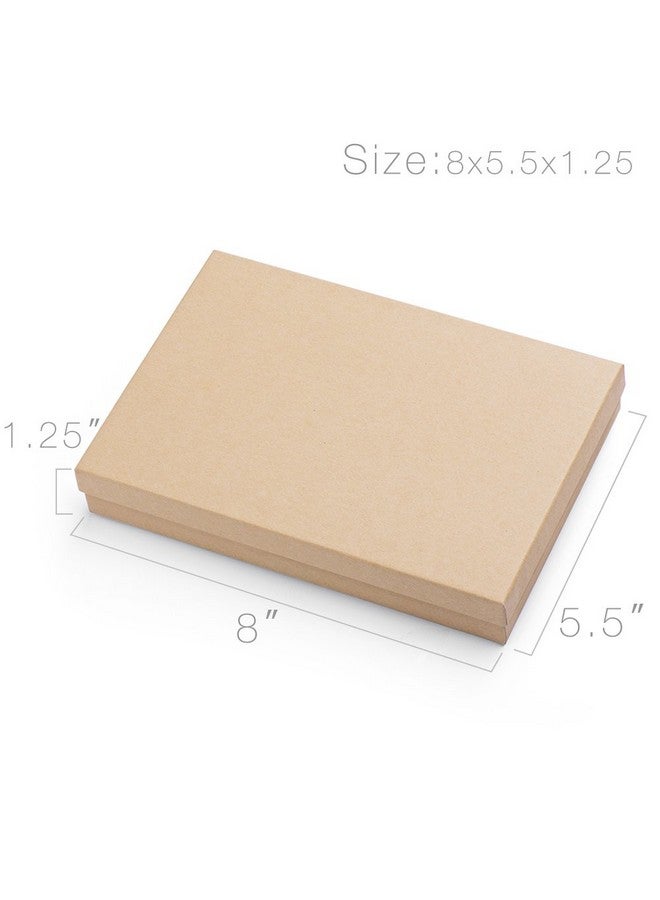 8X5.5X1.25 20Pc Kraft Jewelry Gift Boxes Jewelry Boxes Bulk For Wearable Nails Enhancement Accessories Bulk Jewelry Box For Small Business & Boutique Brown