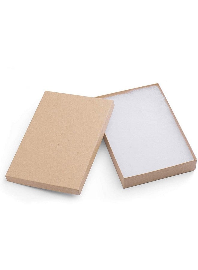 8X5.5X1.25 20Pc Kraft Jewelry Gift Boxes Jewelry Boxes Bulk For Wearable Nails Enhancement Accessories Bulk Jewelry Box For Small Business & Boutique Brown