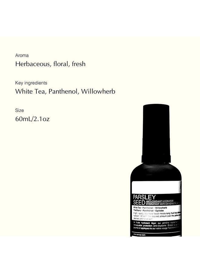 Parsley Seed Antioxidant Hydrator 60Ml/2.1Oz Face Hydratoranti Aging Moisturizer & Face Lotion For Dry Skin & All Skin Typesparabenfree Crueltyfree & Vegan Facial Hydrator For Men & Women