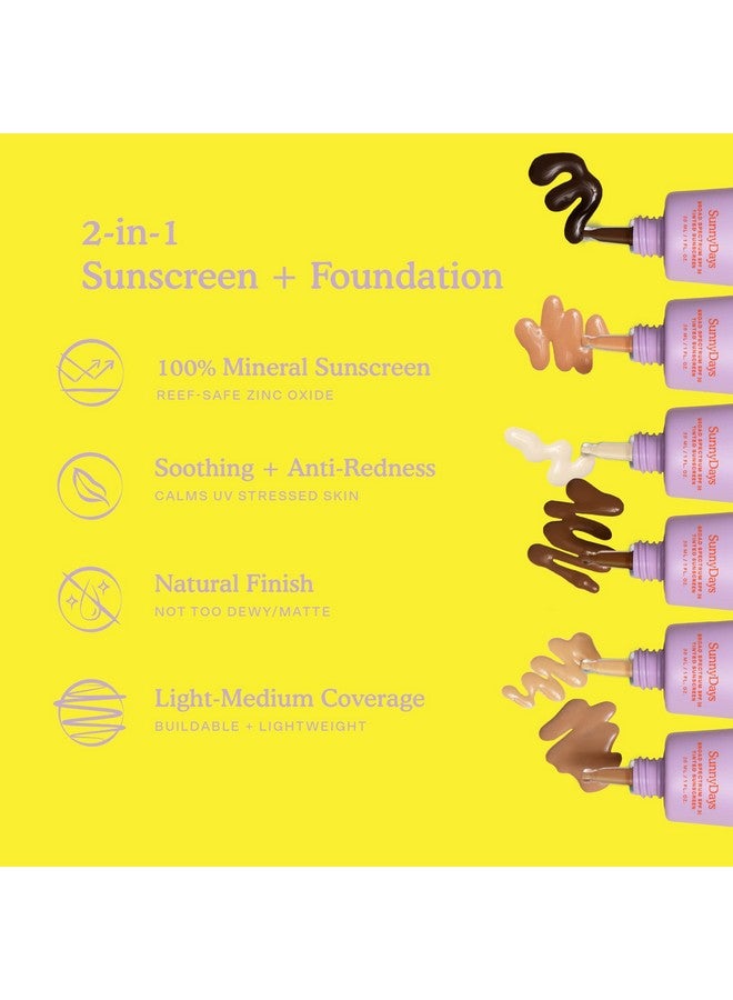 Beauty Sunnydays Spf 30 Tinted Mineral Sunscreen For Sensitive Skin 2In1 Facial Broad Spectrum Uva/Uvb Protection + Foundation Shade 30 Pch 1 Fl Oz