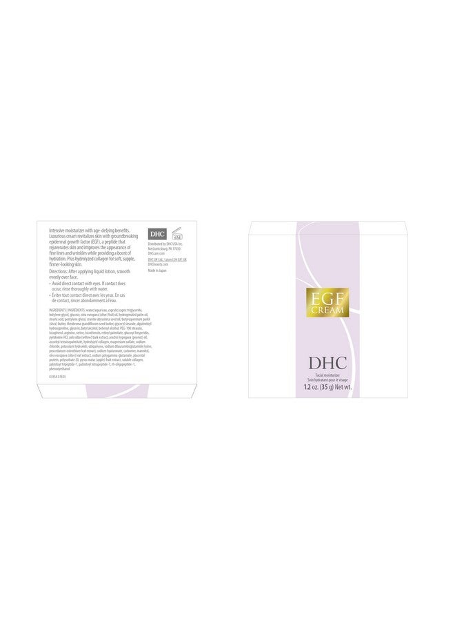 Egf Cream Hydrating Peptide Moisturizer Collagen Skinrenewing Firmness And Radiance Fragrance And Colorant Free Ideal For All Skin Types 1.2 Oz. Net Wt.