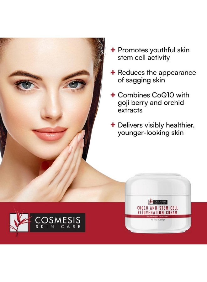 Coq10 & Stem Cell Rejuvenation Cream Fight Oxidative Stress Reduce Wrinkles Promote Youthful Skin. Goji Berry & Orchid Extracts. 2 Oz.