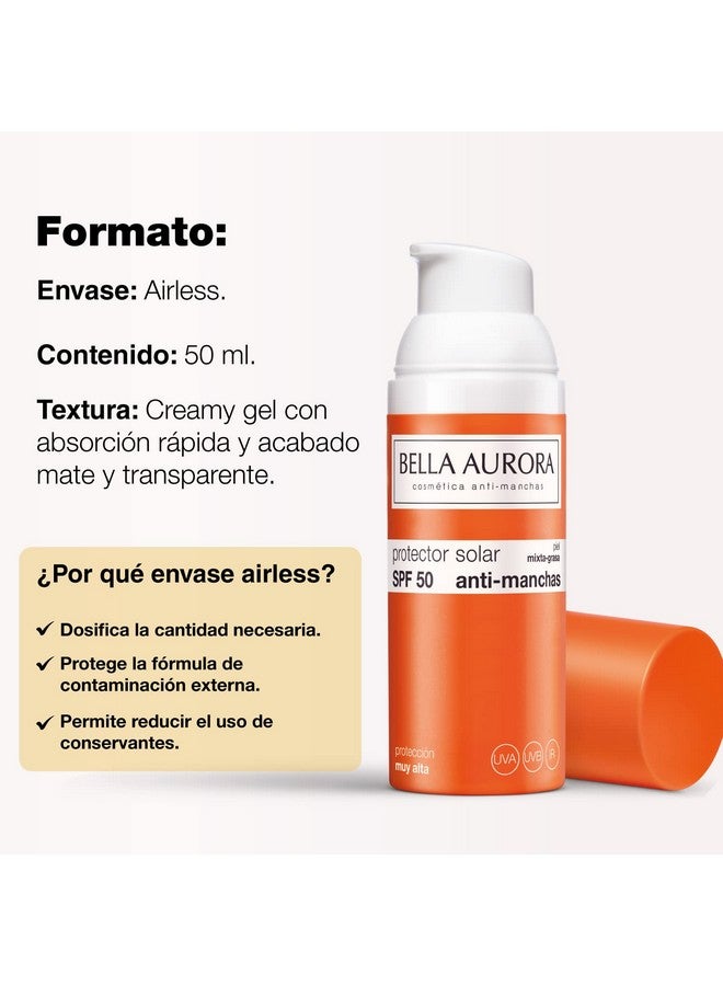 Gel Solar Spf 50 Antimancas Piel Mixtagrasa