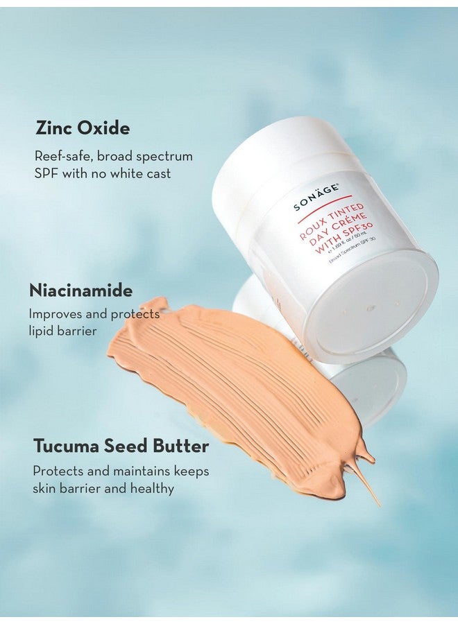 Roux Tinted Day Creme With Spf 30 Natural Reefsafe Broad Spectrum Spf Lightweight And Nongreasy For Face Sunscreen Perfect Under Makeup For All Skin