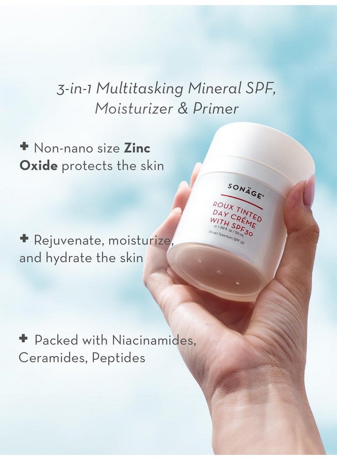 Roux Tinted Day Creme With Spf 30 Natural Reefsafe Broad Spectrum Spf Lightweight And Nongreasy For Face Sunscreen Perfect Under Makeup For All Skin