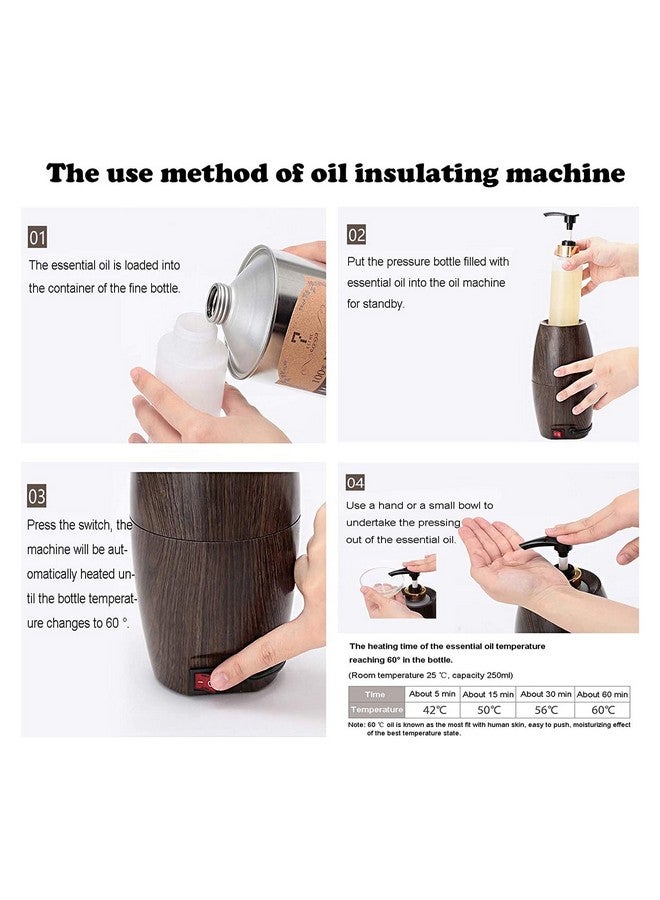 Massage Oil Warmer Electric Bottle Warmer For Salon Spa Preheat Before Massage With Plastic Bottle Cream Gel Lotion Heating Elitzia Etoh843N (Nut Color)