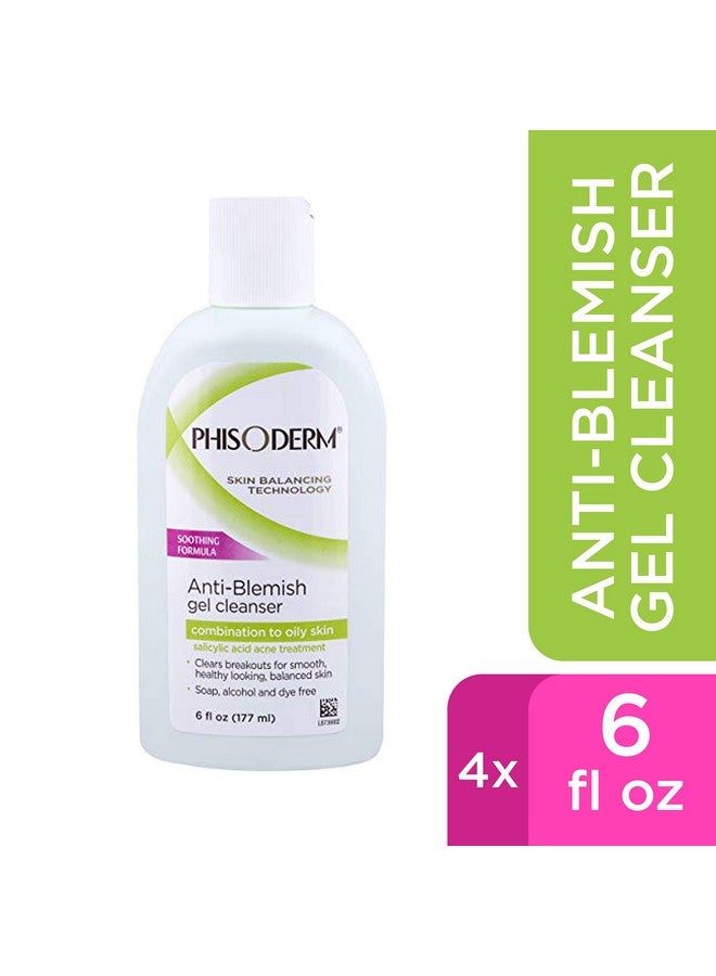 Antiblemish Gel Cleanser For Oily Combo And Acneprone Skin 6 Fluid Ounce Bottle (Pack Of 4)