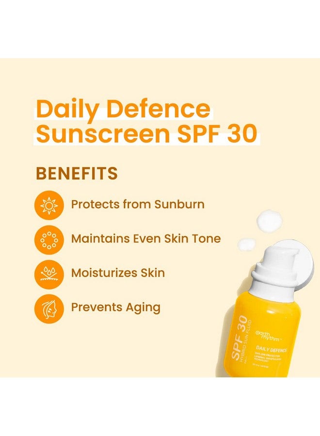 Sunscreen Spf 30 For Oily Sensitive Acne Prone Or Dry Skin Pa+++ Non Sticky/Non Greasy Leaves No White Cast Men & Women 50 Ml