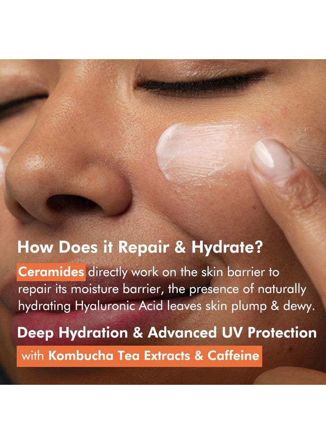 Kombucha Hydra Repair Sunscreen Spf50 Pa++++ Uva & Uvb Protection No White Cast Hyaluronic Acid Ceramides Sunscreen For Hydration & Barrier Repair All Skin Types 50Ml