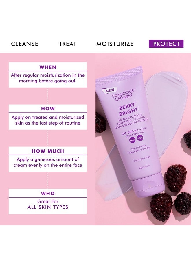 ® Hybrid Lightweight Gel Sunscreen Spf 50 Pa ++++ With Water Resistant Niacinamide Black Berry Extract Nongreasy No Whitecast All Skin Types Cruelty Free Pack Of 2
