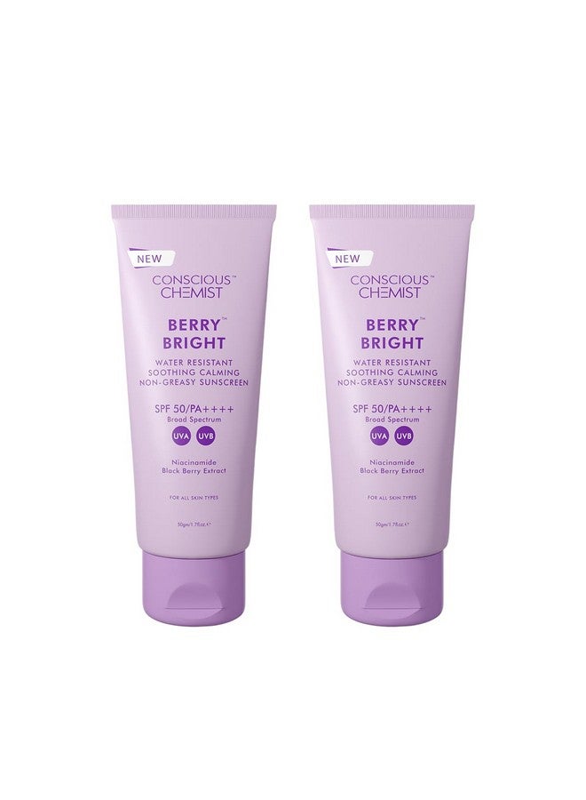 ® Hybrid Lightweight Gel Sunscreen Spf 50 Pa ++++ With Water Resistant Niacinamide Black Berry Extract Nongreasy No Whitecast All Skin Types Cruelty Free Pack Of 2