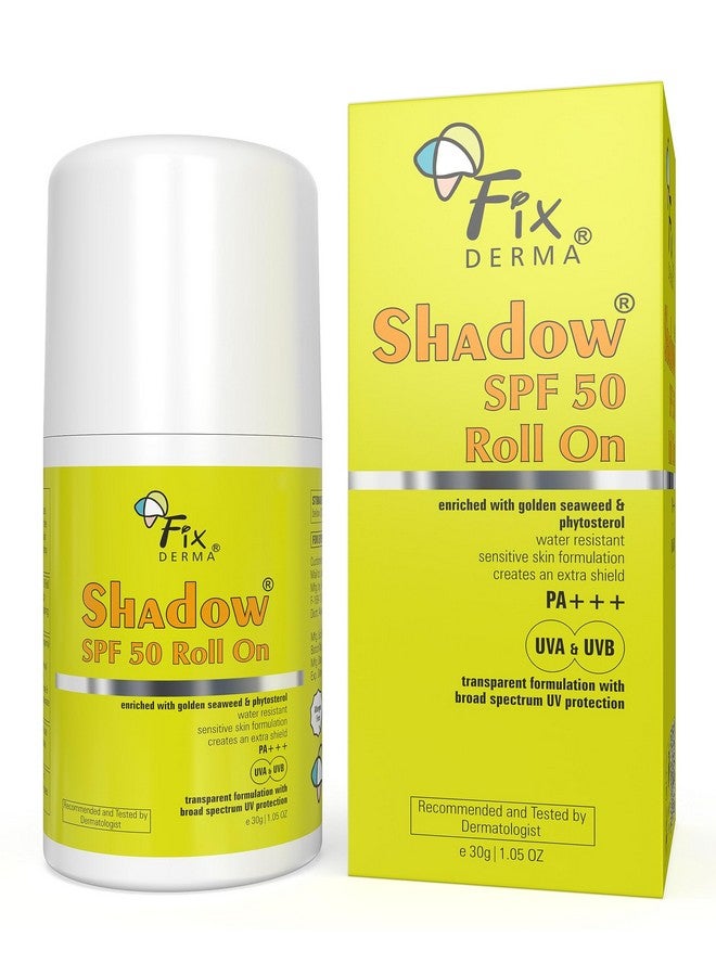 Shadow Spf 50 Roll On Sunscreen Spf 50 For Face Sun Screen Protector Spf 50 Sunscreen For Uva & Uvb Protection Sunscreen For Women & Men 30Gm Combination