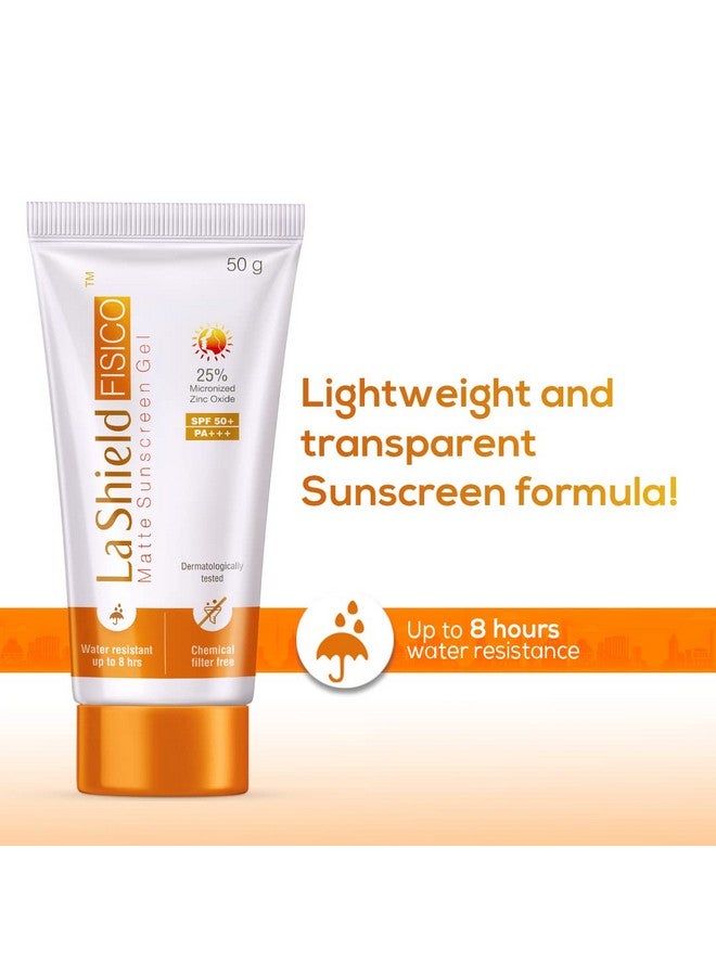 Fisico Spf 50 Pa+++ Mineral Sunscreenchemical Filter Free Water Resistant Upto 8 Hours Nongreasy Lightweight No White Cast Broad Spectrum Dermatologist Prescribed For Sensitive Skin 50G Pack Of 3