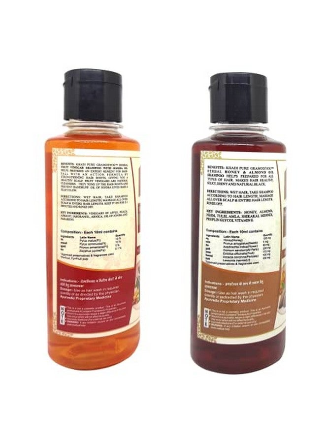 Fruit Vinegar & Honey Almond Oil Shampoo/Hair Cleanser 210 Ml (Pack Of 2)