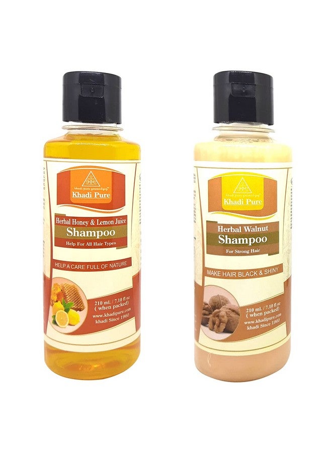 Honey Lemon Juice & Walnut Shampoo/Hair Cleanser 210 Ml (Pack Of 2)