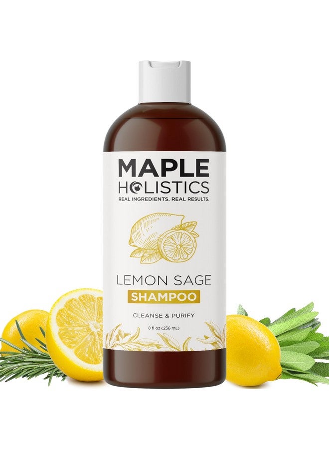 Sulfate Free Shampoo For Oily Hair Lemon Sage Clarifying Shampoo For Build Up And Oily Scalp Care With Rosemary Essential Oil Deep Cleansing Rosemary Shampoo For Greasy Hair And Product Build Up