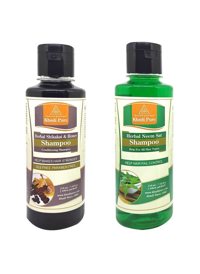 Neem Sat & Shikakai Honey Sls Shampoo/Hair Cleanser 210 Ml (Pack Of 2)