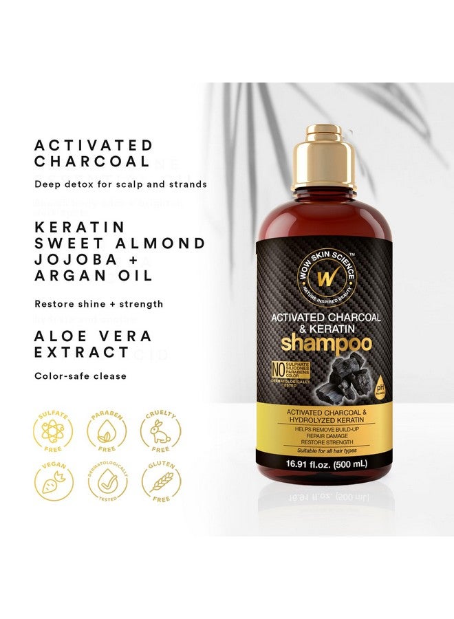 Activated Charcoal & Keratin Shampoo 16.9 Oz