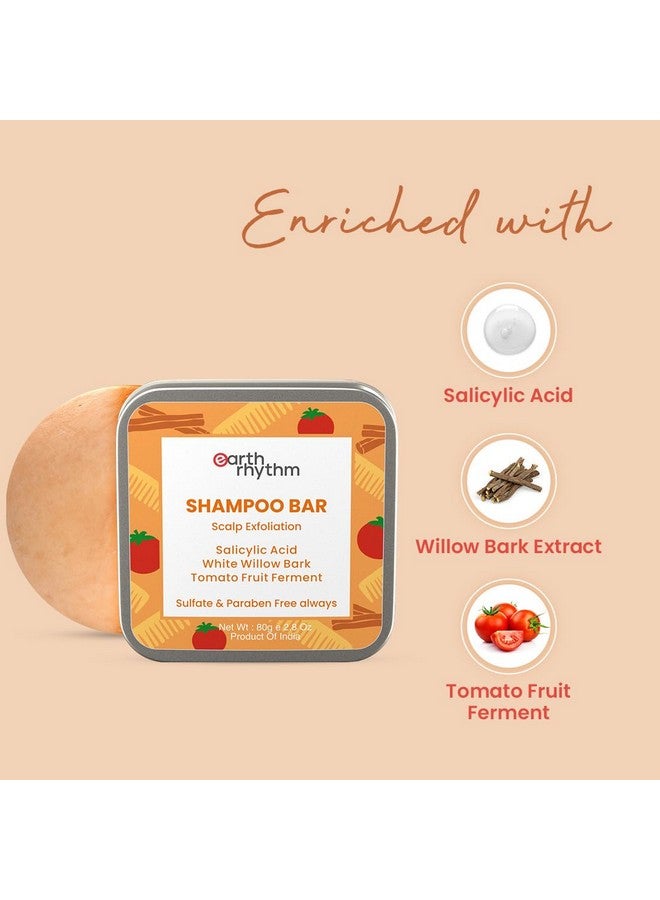 Exfoliating Shampoo Bar With 2% Salicylic Acid & Tomato Ferment (Tin Packaging) 80 Gm