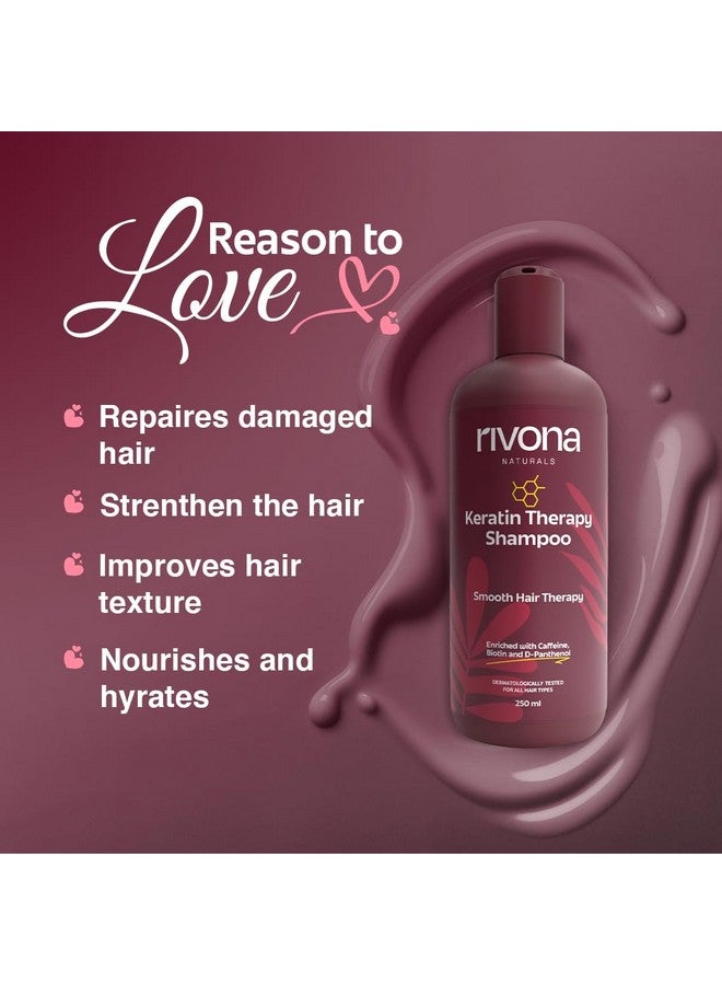 Keratin Shampoo Repair And Shinier Hair L Keratin Protein + Argan Oil Nourishes Dry Hair For Men & Women For Dry And Frizzy Hair 250 Ml