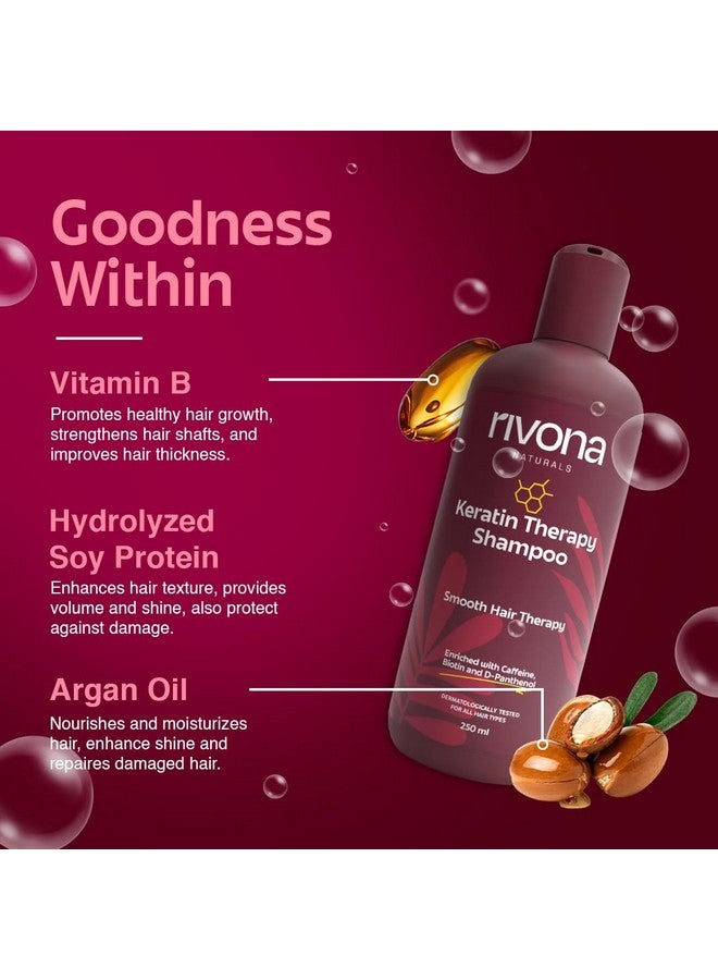 Keratin Shampoo Repair And Shinier Hair L Keratin Protein + Argan Oil Nourishes Dry Hair For Men & Women For Dry And Frizzy Hair 250 Ml