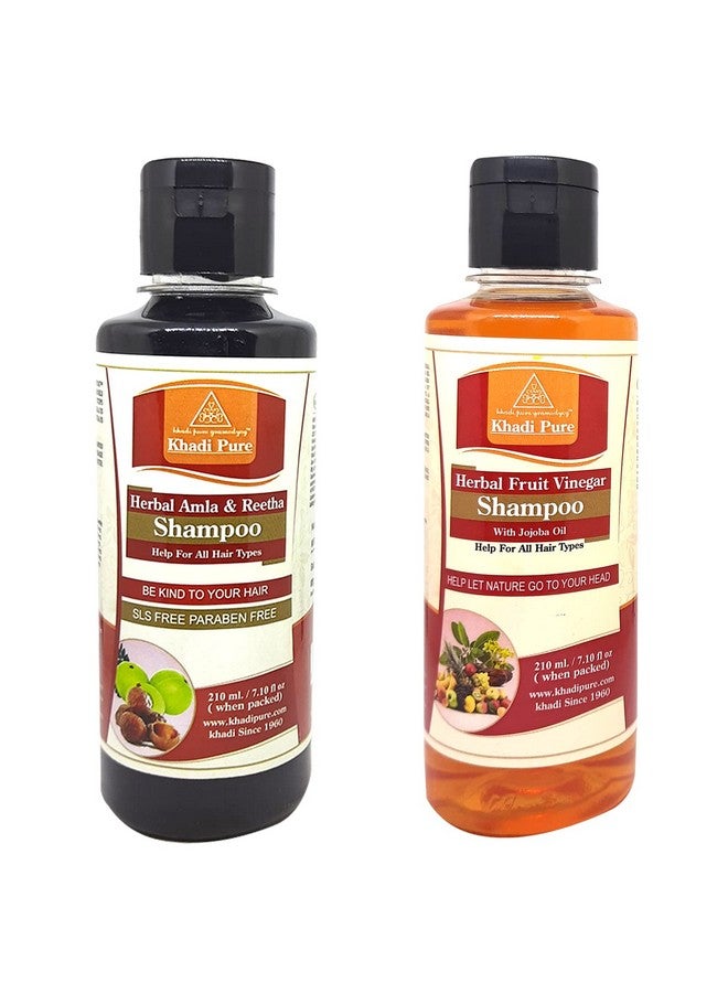 Amla Reetha Sls & Fruit Vinegar Shampoo/Hair Cleanser 210 Ml (Pack Of 2)