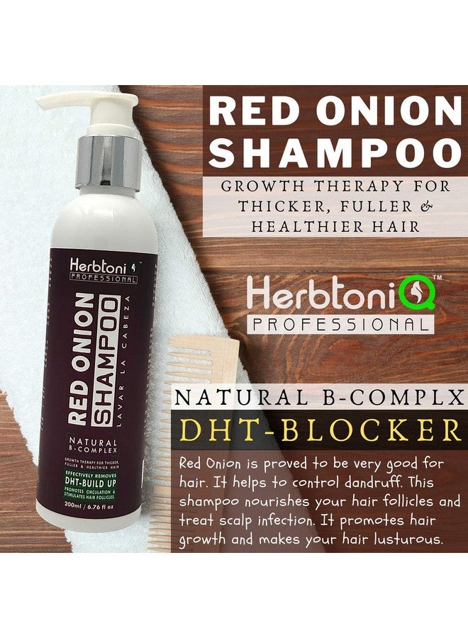 Professional Red Onion Shampoo Natural Bcomplex Growth Therapy For Thicker Fuller & Healthier Hair For Men & Women (200 Ml)