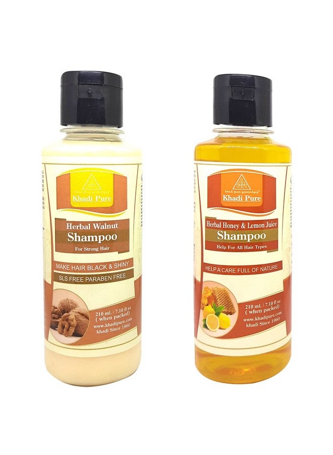 Honey Lemon Juice & Walnut Sls Shampoo/Hair Cleanser 210 Ml (Pack Of 2)