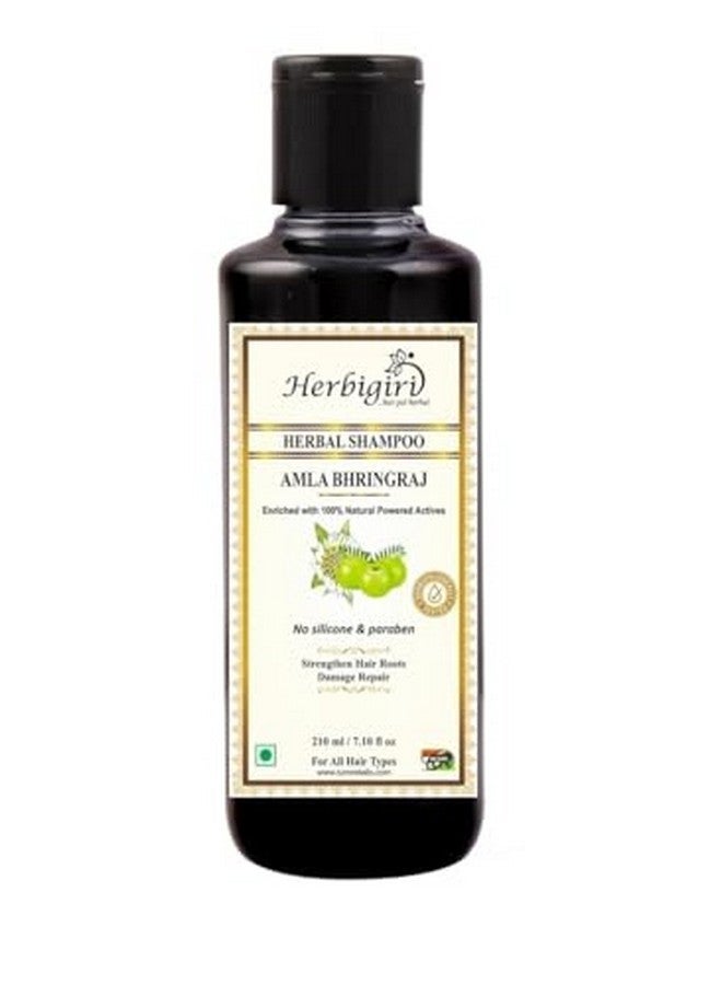 Herbigiri Herbal Amla And Bhringraj Shampoo Strengthens Hair Parabens Free Silicon Free Herbigiri Herbal Shampoo (840 Ml) (Pack Of 4)