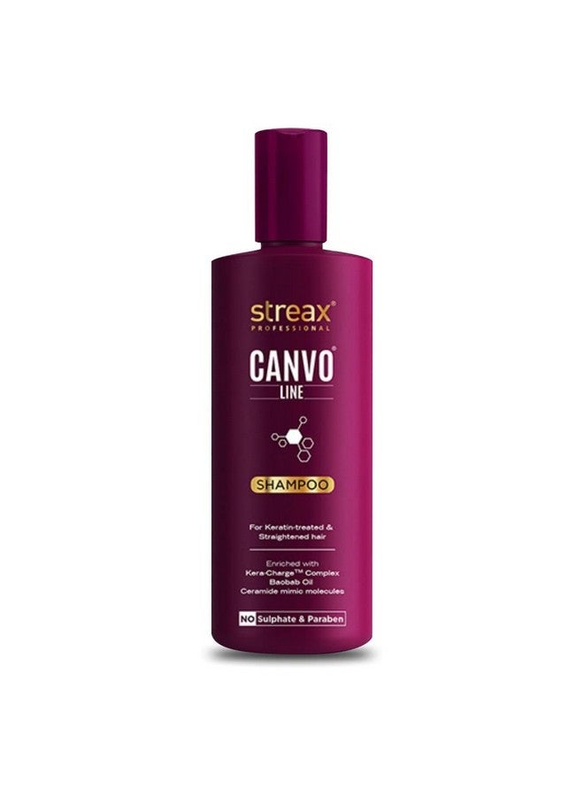 Canvoline Straightening Post Care Shampoo For Women Enriched With Keracharge™ Complex Anti Frizz & Hair Breakage Soft & Tangle Free Hair Sulphate & Paraben Free 300Ml