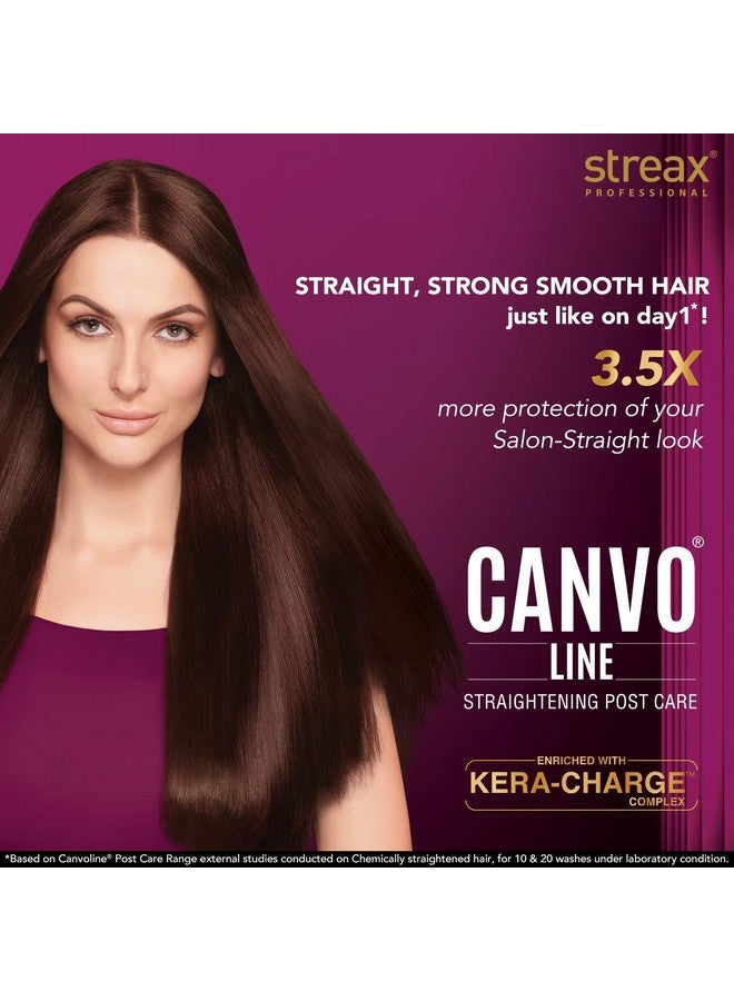 Canvoline Straightening Post Care Shampoo For Women Enriched With Keracharge™ Complex Anti Frizz & Hair Breakage Soft & Tangle Free Hair Sulphate & Paraben Free 300Ml