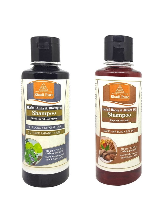 Amla Bhringraj Sls & Honey Almond Oil Shampoo/Hair Cleanser 210 Ml (Pack Of 2)