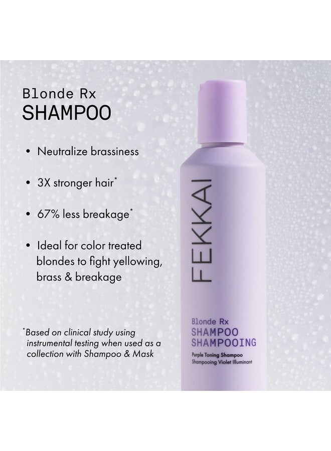 Blonde Rx Purple Shampoo 8.5 Oz Leaves Hair 3X Stronger With 67% Less Breakage Free Of Sulfates Parabens Phthalates Vegan Crueltyfree