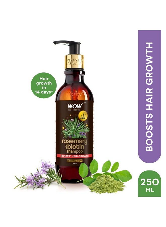 Rosemary & Biotin Hair Growth Shampoo Fights Hair Fall Grows New Hair Prevents Breakage & Split Ends Adds Shine To Dull Hair