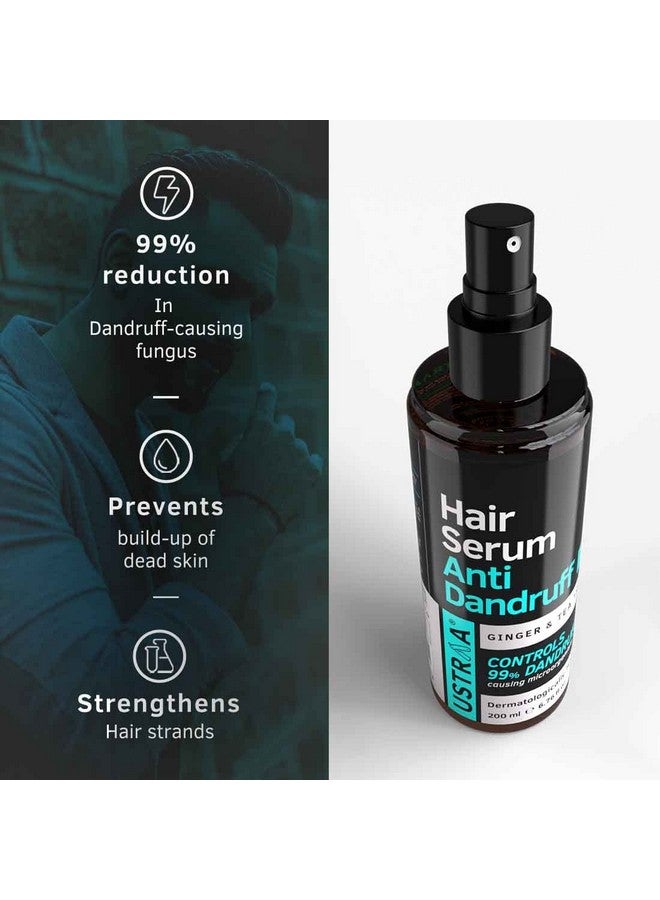 Hair Serum Antidandruff 2 X 200Ml Fights Dandruff With Tea Tree & Ginger Maintains Scalp Ph Prevents Growth Of Dandruffcausing Microorganisms No Sulphates No Paraben (Pack Of 2)