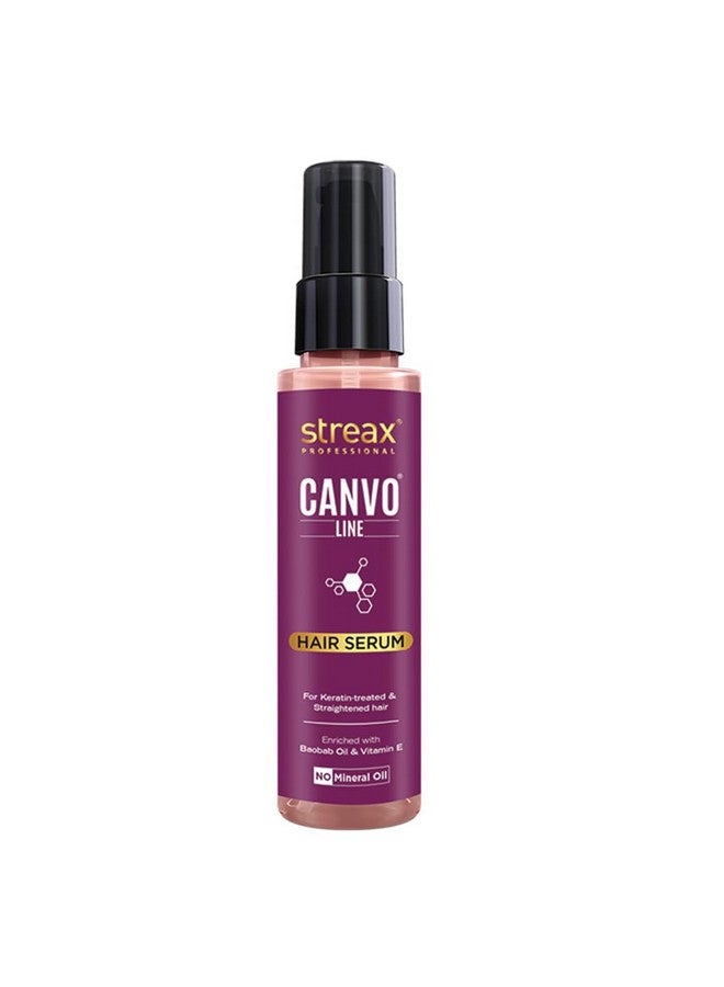 Canvoline Straightening Post Care Hair Serum For Women Enriched With Baobab Oil Anti Hair Breakage Anti Frizz Soft & Tangle Free Hair Paraben & Silicon Free 100 Ml