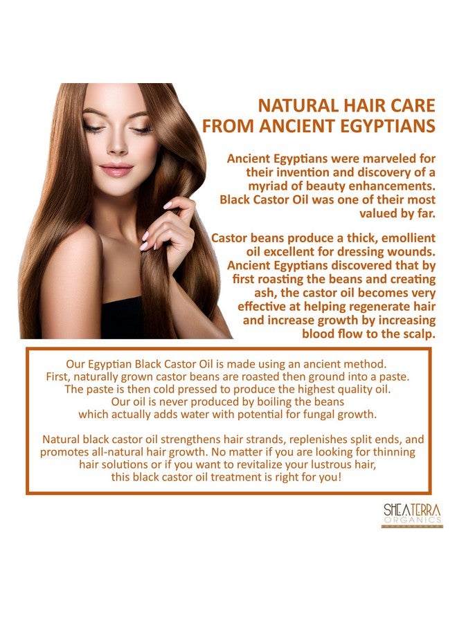 100 Percent Pure Egyptian Black Castor Extra Virgin Oil Rosemary Carrot Seed Allnatural Strengthening And Conditioning Hair Oil For Healthy Hair Growth And Scalp 8 Oz