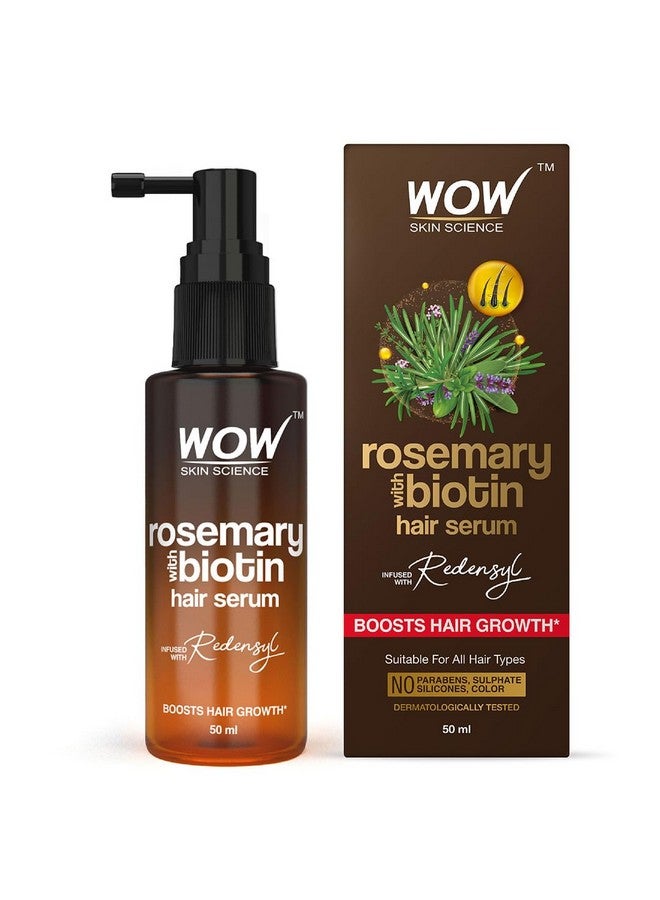 Rosemary & Biotin Hair Serum Strengthens Weak Hair Adds Volume Revitalizes Hair 50Ml