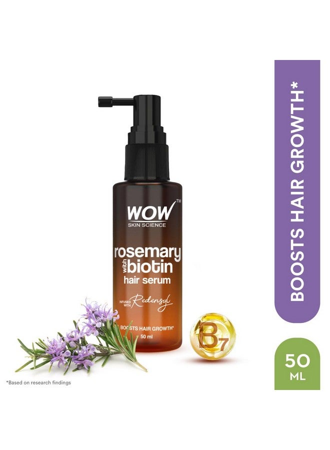 Rosemary & Biotin Hair Serum Strengthens Weak Hair Adds Volume Revitalizes Hair 50Ml