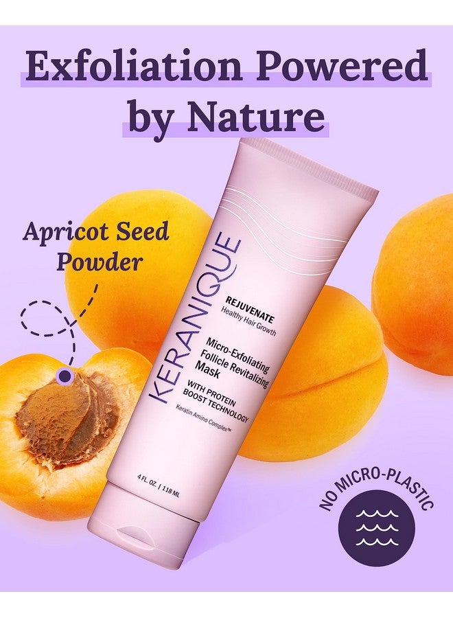 Micro Exfoliating Mask For Scalp & Hair Keranique Clarifying Scalp Scrub For Women Cleansing & Moisturizing Scalp Detox Conditioner Creates Foundation For Fuller Growth Hair Mask & Exfoliator