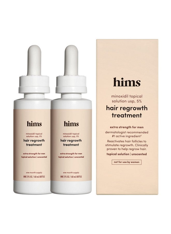 Hims Extra Strength Hair Regrowth Treatment For Men With 5% Topical Minoxidil Solution For Hair Loss And Thinning Hair Unscented 2 Pack